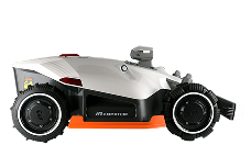 robot koszący w stacji ładowania