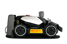 robot koszący w stacji ładowania