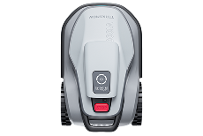 robot koszący w stacji ładowania